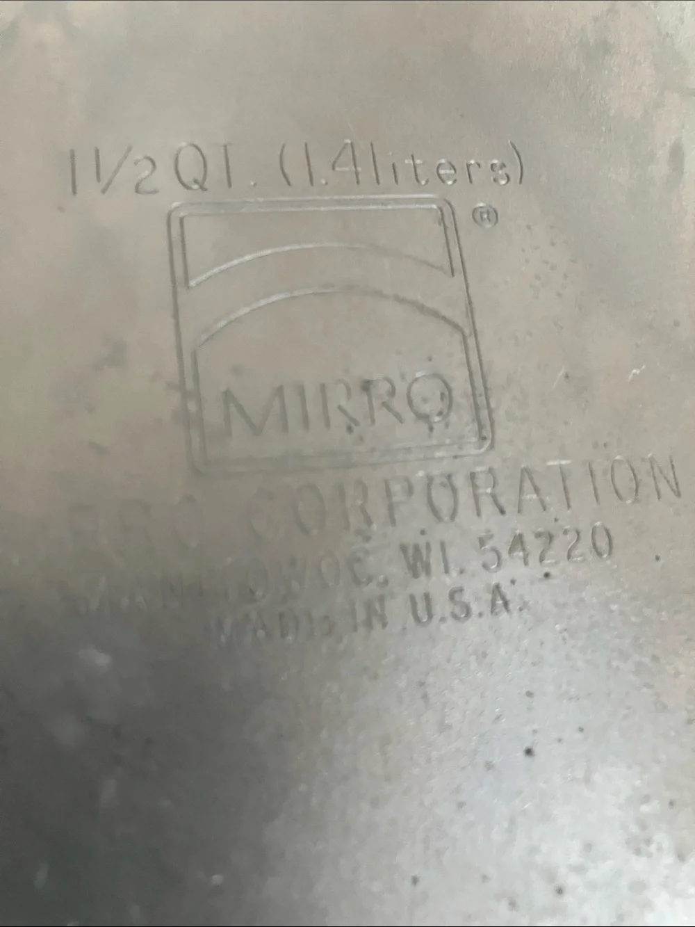 Vintage MIRRO 1 1/2 Quart Silver Stainless Steel Double Boiler Saucepan